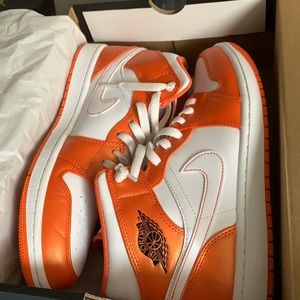 Orange White Jordan 1s Men